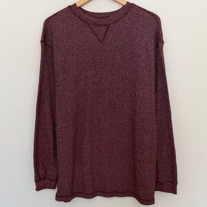 Mountain Ridge Men's Maroon Thermal Long Sleeve Shirt